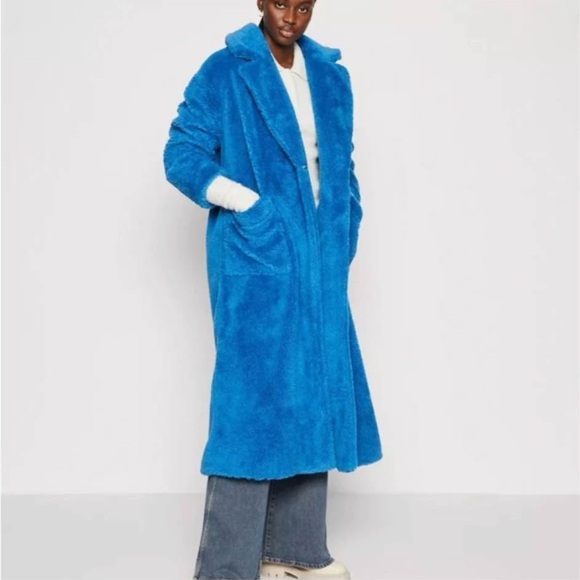 NWOT Ugg Alesandra Faux Fur Wrap Coat Night Sky S/M - Picture 1 of 5